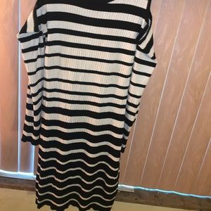 Black and white sweater dress